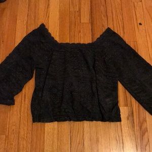 Maurices, M, Navy off the shoulder top
